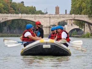 Rome: Urban Rafting Tour to Tiber Island with A Local Pizza