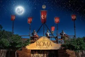 Eat under the stars like a Gladiator with Roma on fire show