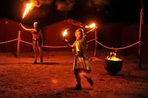 Eat under the stars like a Gladiator with Roma on fire show